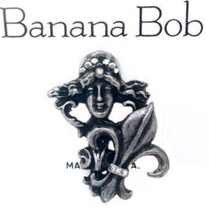 Banana Bob French Lady with Flur de Lis Pin New